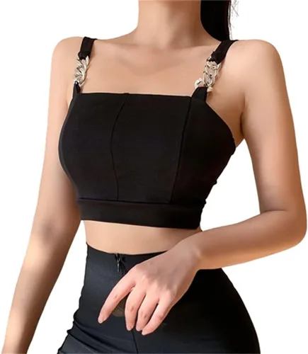 Vista 8 de Camisetas sin mangas góticas para mujer, camisola gótica Y2k