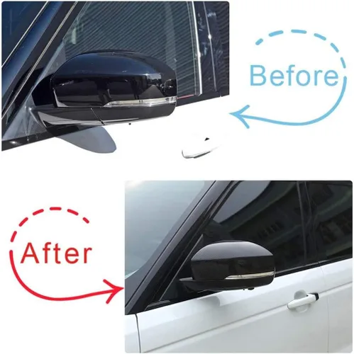 Vista 4 de Para Range Rover Vogue/Sport 2014-2020, Discovery 4/5 2014-2020, cubierta de tapa de espejo lateral exterior, adhesivo de plástico ABS