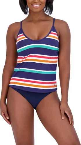Vista 12 de Nautica Women's Tankini Swimsuit TOP– Quick-Dry, UPF+, Swim, Beach, Pool & Resort Wear Azul Coral
