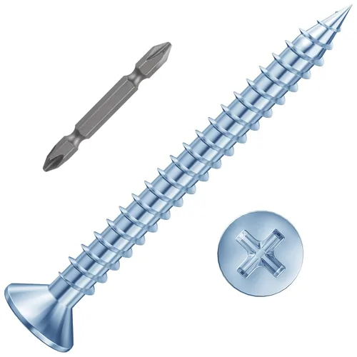 Vista 20 de Wensilon # 4X1 (460PCS) Tornillo de madera negro de cabeza plana 3X25, cabeza plana autorroscante de metal rápido