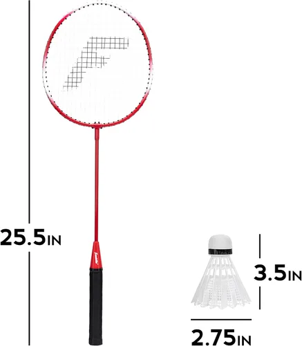 Vista 3 de Franklin Sports Badminton Racket + Birdie Set - Replacement Badminton Equipment for Kids + Adults - 2 Player - 4 Player Badminton Racket Sets Rojo