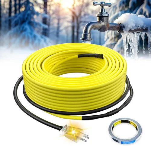 Vista 12 de Cinta térmica de 2 pies para tuberías de agua Cable de calefacción de techo y canaletas con enchufe iluminado de 6 pies