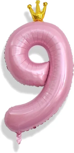 Vista 14 de Globos de Sirena Número 0 de 40 Pulgadas, Juego de Globos de Números Grandes Morado Verde Azulado Arcoíris 0-9, Globos de Números de Papel