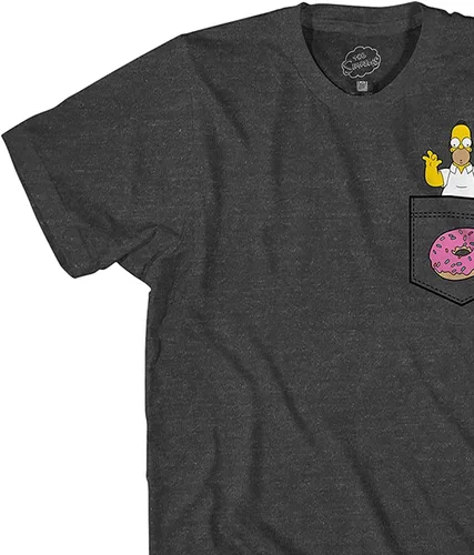 Vista 6 de The Simpsons Camiseta con logotipo de Krusty The Clown para hombre con logotipo de Krusty Burger