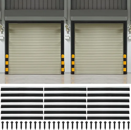 Vista 16 de DoubleFill Kit de sello de cepillo para puerta de garaje de 8 x 8 pies, sello de puerta enrollable de 2 pulgadas con riel de aluminio, cepillo