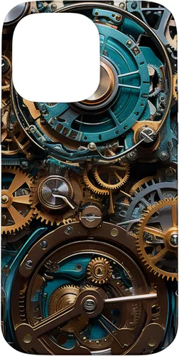 Vista 21 de Mechanical Steampunk Gears Internal Cogwork Mechanism Case for iPhone 17