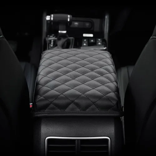 Vista 4 de KMMOTORS Compatible con Kia Sportage (NQ5), funda de consola central negra 2023-2025, cojín para reposabrazos, accesorios de automóvil para Sportage