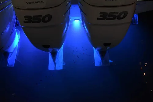 Vista 3 de Lumitec SeaBlaze - Mini luces LED subacuáticas para barco, grado marino, pesca, bote, skiff - se vende por par Azul