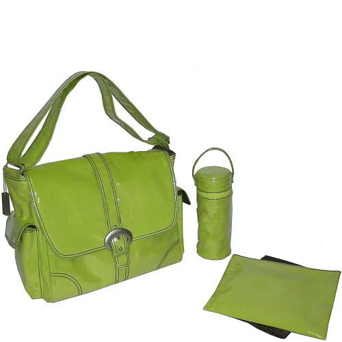 Vista 7 de Kalencom Bolsa de hebilla laminada, pana de chocolate