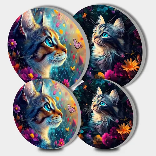 Vista 14 de Banksy Fundas para Quemadores de Estufa Eléctrica, Juego Divertido de 4 Redondos de 8 Pulgadas y 10 Pulgadas, Cubierta de Metal para Gas, Ojos