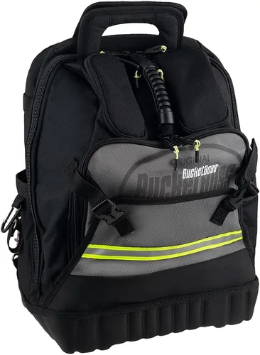 Vista 6 de Bucket Boss Paquete de herramientas de alta visibilidad Pro Tech con empuñaduras de mango StayPut, parte inferior de goma moldeada impermeable
