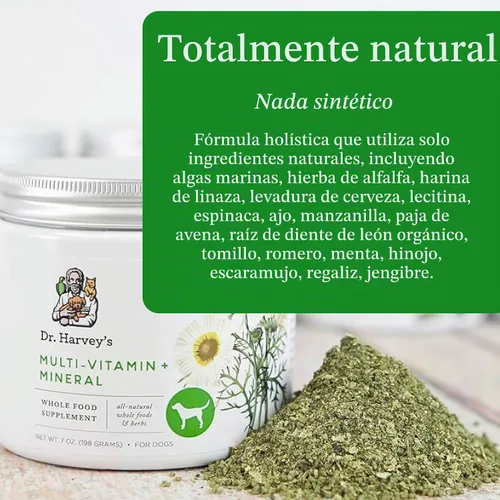 Vista 2 de Dr. Harvey's Suplemento multivitamínico y mineral a base de hierbas para perros (7 onzas)