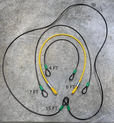Vista 7 de Vascer Cable de seguridad para bicicleta de acero trenzado resistente