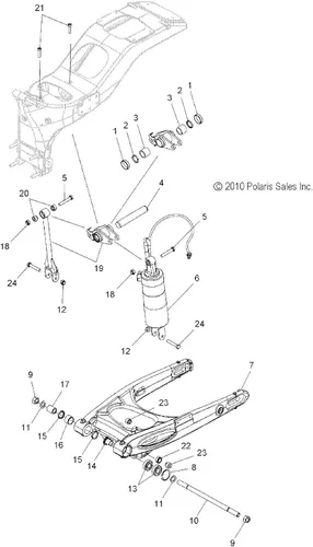 Vista 4 de Polaris Victory Motorcycles RSU, Air 90, pieza original OEM 1542905, cantidad 1