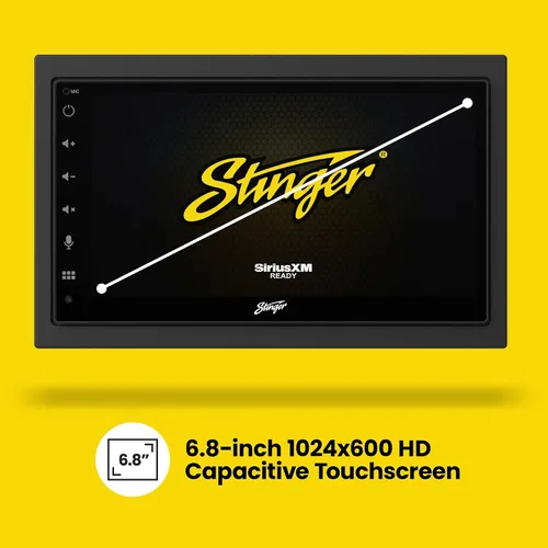 Vista 4 de Stinger - Radio inalámbrica Apple CarPlay de 6.8" para Jeep Wrangler JK