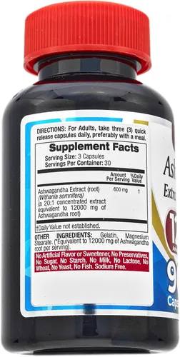 Vista 3 de FITO MEDIC'S Laboratorio Ashwagandha Suplementos de ashwagandha Cápsulas de ashwagandha 90 cápsulas
