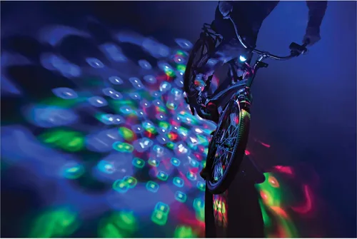 Vista 2 de Luces de Bicicleta Disco Brightz Luces LED para Bicicleta RGB Luces Burning Man para BMX Accesorios para Bicicleta Decoraciones para Bicicleta Luz