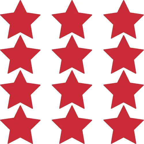 Vista 21 de LiteMark Calcomanías de vinilo mate extraíbles con diseño de estrella Blanco