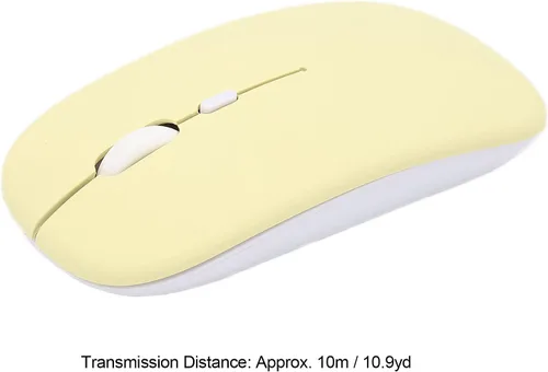 Vista 3 de Zyyini - Mouse de 1600 DPI de 3 velocidades, ajustable, óptico, Bluetooth, para computadora, mouse ergonómico, ultrafino, silencioso