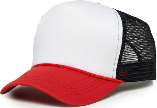 Vista 58 de Funky Junque Sombrero de camionero ligero Snapback de espuma de malla en Negro/Negro