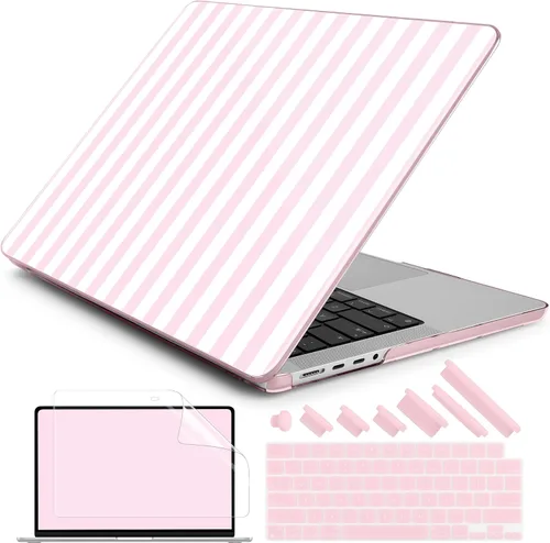 Vista 22 de DONGKE Funda para M5 MacBook Pro de 14 pulgadas 2025 2024-2021 M4 M3 M2 M1, cubierta de carcasa dura de plástico compatible con A3434 A3112 A3401