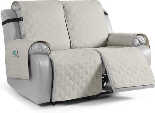 Vista 42 de VANSOFY Funda impermeable para sofá reclinable, lavable, funda para sofá reclinable de 1 pieza, protector de muebles con correas elásticas, bolsillo
