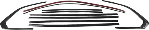 Vista 2 de Para BMW X5 G05 2019-2024 Nueva tira de decoración de ventana de acero inoxidable negro