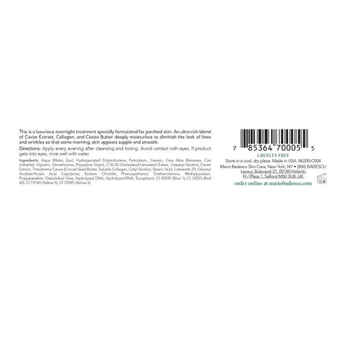 Vista 2 de Mario Badescu Crema de noche Caviar para mujeres, crema facial ultra rica antienvejecimiento formulada con extracto de caviar revitalizante