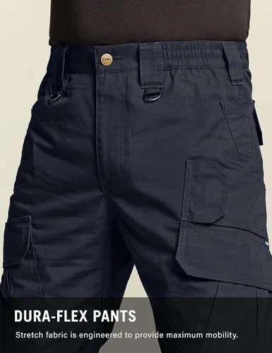 Vista 4 de CQR Pantalones tácticos tipo cargo para hombre tejido ripstop resistentes al agua ligeros EDC para artículos de uso diario para trabajo senderismo