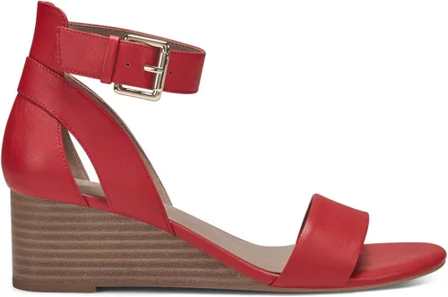 Vista 7 de Aerosoles Sandalias de cuña para mujer, rojo (Red Leather)