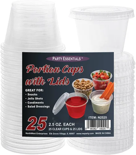 Vista 3 de Party Essentials N2525 - Vaso de plástico, 25 unidades, multicolor, 25