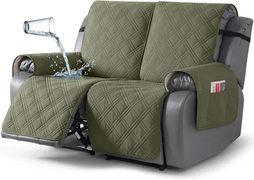 Vista 16 de TAOCOCO Fundas para Sillón de Dos Plazas Reclinable 100% Impermeables, Fundas Divididas para Loveseat Reclinable, Funda Antideslizante para Sofá