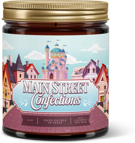 Vista 9 de s Cinderella's Vanilla Pumpkin Carriage Vela perfumada Cera de soja de coco 100% natural y mecha de algodón en tarro de vela ámbar Vertido a