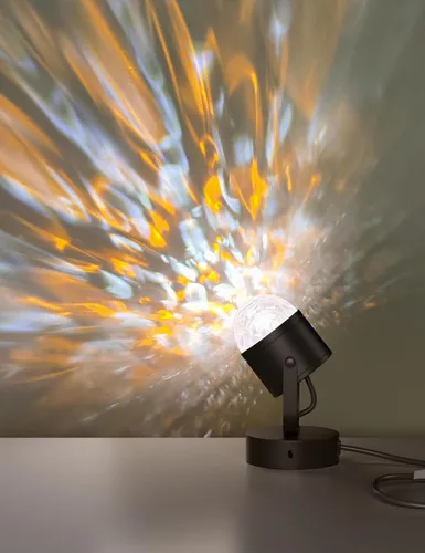 Vista 6 de Joyzy Lámpara de Mesa de Ondas Oceánicas Dinámicas Enchufable, Proyector de Luz Nocturna de Ondas de Agua para Habitación, Fiesta, Decoración