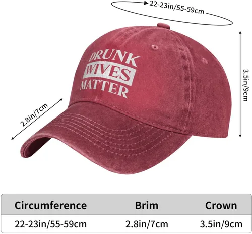 Vista 18 de Funny Gift Hat Drunks Wives Matter Hat for Men Baseball Hat Vintage Cap