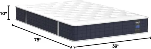 Vista 3 de Colchón Coolvie individual, híbrido de 10 pulgadas, resortes individuales con espuma viscoelástica, cama en una caja, sueño más fresco con alivio