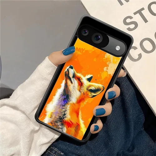 Vista 1274 de Compatible con Google Pixel 4A 5G Mobile Case Creative Acrylic Panel trasero Silicona Protección Grip especialmente diseñado para Google Pixel 4A 5G