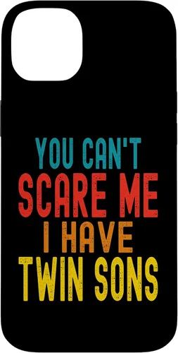Vista 15 de Vintage You Can't Scare Me I Have Twin Sons Parent Parenting Case for iPhone 16
