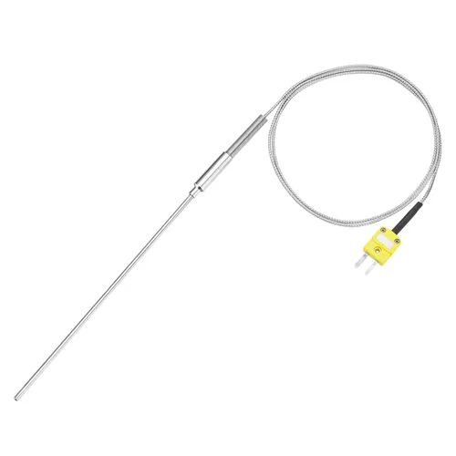 Vista 33 de MECCANIXITY Sonda de sensor de temperatura tipo K con termopar y enchufe, sonda de temperatura del medidor -50 a 1100°C (-58 a 2012°F), acero