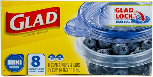 Vista 2 de Glad GladWare - Mini recipientes redondos para almacenamiento de alimentos