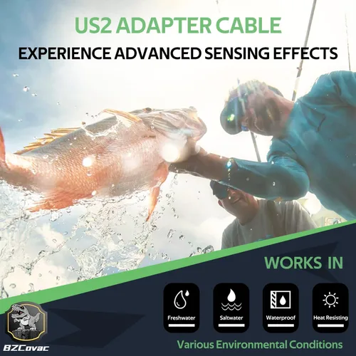 Vista 8 de 1852076 MKR-US2-16 Cable adaptador universal Sonar 2 para Lowrance Elite Ti2 y HDS a motor de arrastre, 9 pines, negro