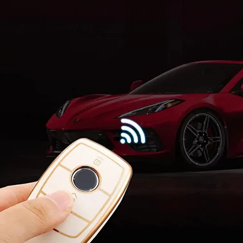 Vista 6 de Funda para Llave de Mercedes Benz, Funda de Llave de TPU, Carcasa Protectora, Control Remoto sin Llave, Soporte de Llave Inteligente Compatible