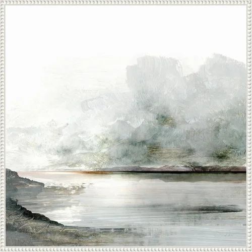 Vista 16 de Amanti Art Lienzo enmarcado para pared, 16 x 16 Ebb por Dan Hobday, lienzo enmarcado para pared, obras de arte de paisajes, decoración tradicional