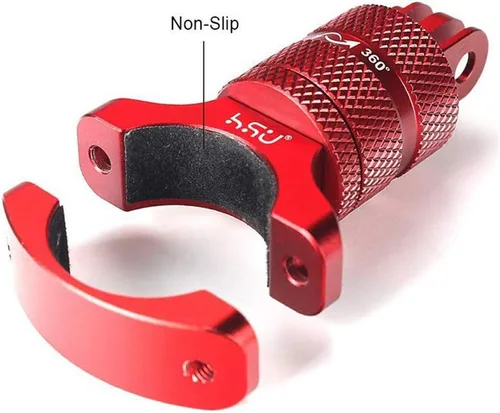 Vista 3 de HSU Kit de montaje y brazo de extensión de aluminio para manillar de bicicleta, montaje en poste de metal, soporte de brazo de extensión para GoPro