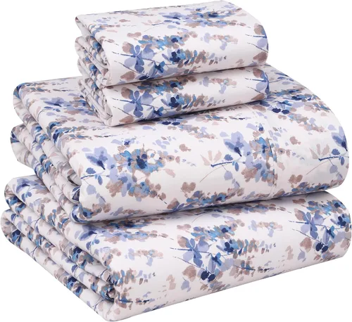 Vista 13 de RUVANTI Sábanas de percal 100% algodón, tamaño individual, anual Fresco fresco, bolsillo profundo de 16 pulgadas, suave, transpirable y duradero