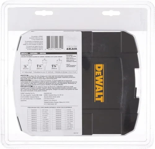 Vista 2 de DEWALT DWACM1802 - Juego de sierra perforadora de carburo cortado en metal, 3 piezas