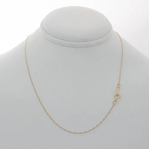 Vista 6 de Collar con colgante de oro amarillo de 14 quilates con cadena de 18.0 in de longitud