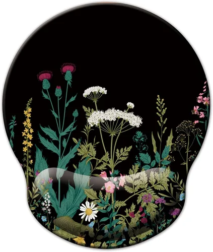 Vista 35 de Alfombrilla de mouse con soporte de muñeca, alfombrilla de mouse ergonómica con cojín de espuma viscoelástica para reposamuñecas, base de goma