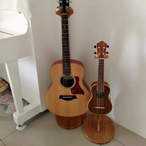 Vista 7 de Miwayer Soporte de guitarra hecho a mano de bambú real, soportes de piso de bambú sólido para guitarra acústica, clásica, guitarra eléctrica, ukelele