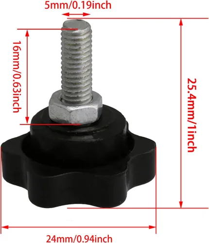 Vista 5 de M5X16 Rosca Reemplazo Perilla de Mano Soporte de Música Mango Tornillo de Instalación (pequeño)